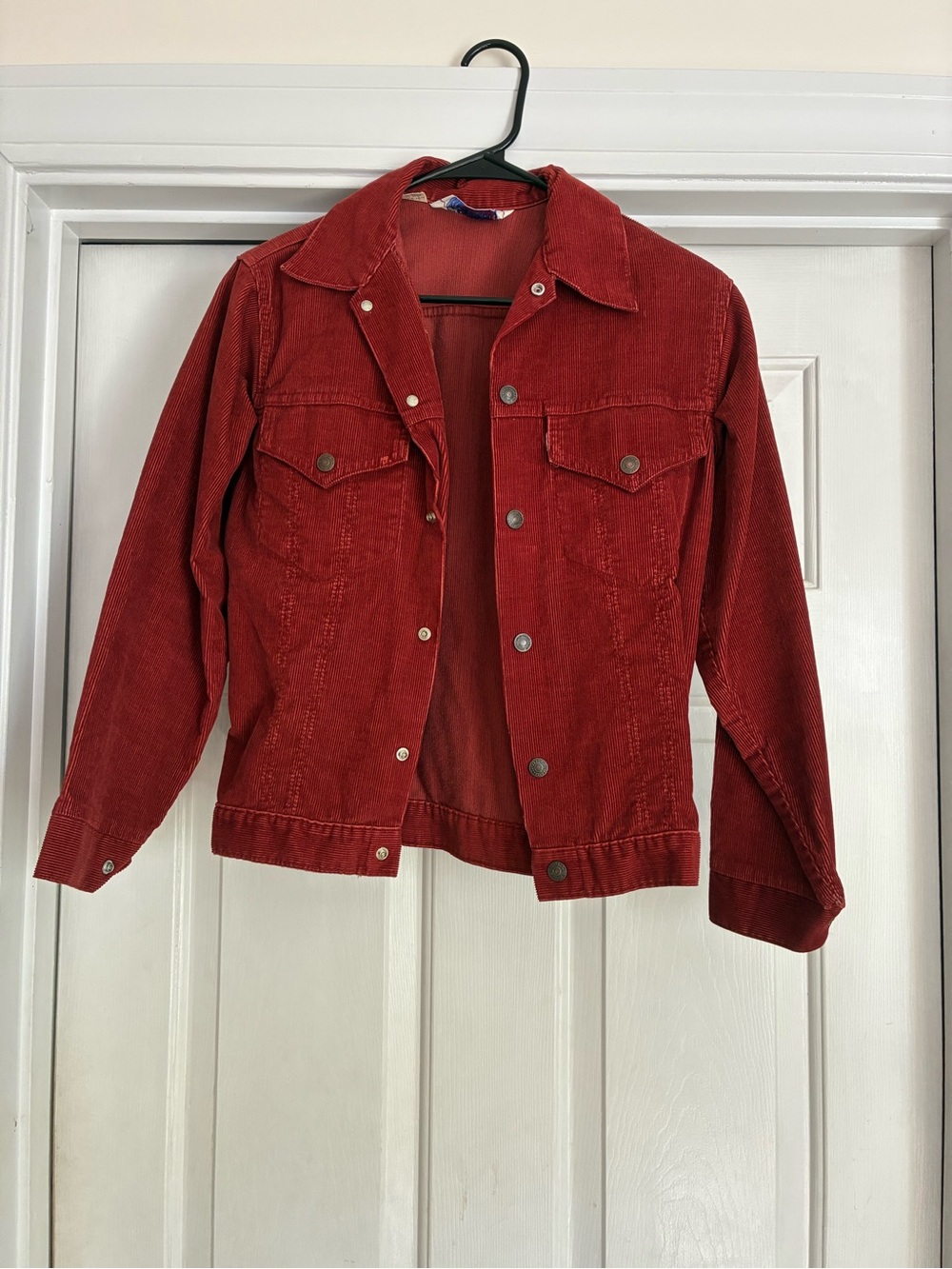 Vintage 70s Levi's Red Corduroy Trucker Jacket